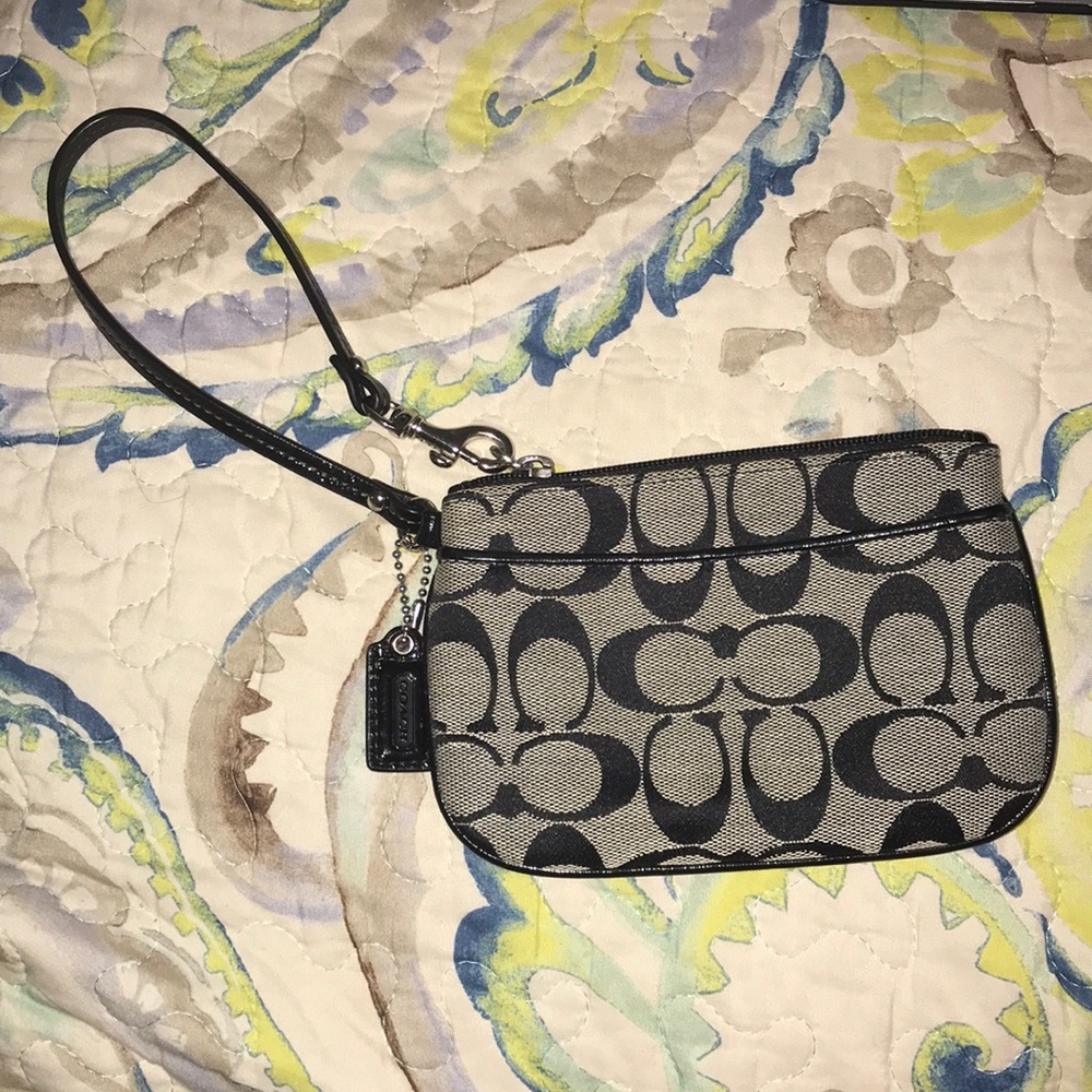 Black Coach Wristlet
